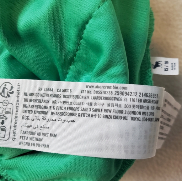 Green Abercrombie Kids Romper size 15/16 - Picture 4 of 5